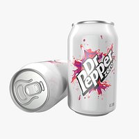 Aluminum Can 0.33L Dr Pepper Zero 3D Model