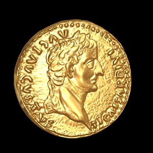 3D coin rome old model