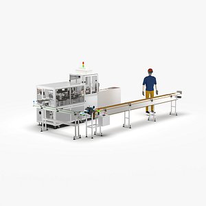 Automatic Candy Processing and Packaging Line 3D model