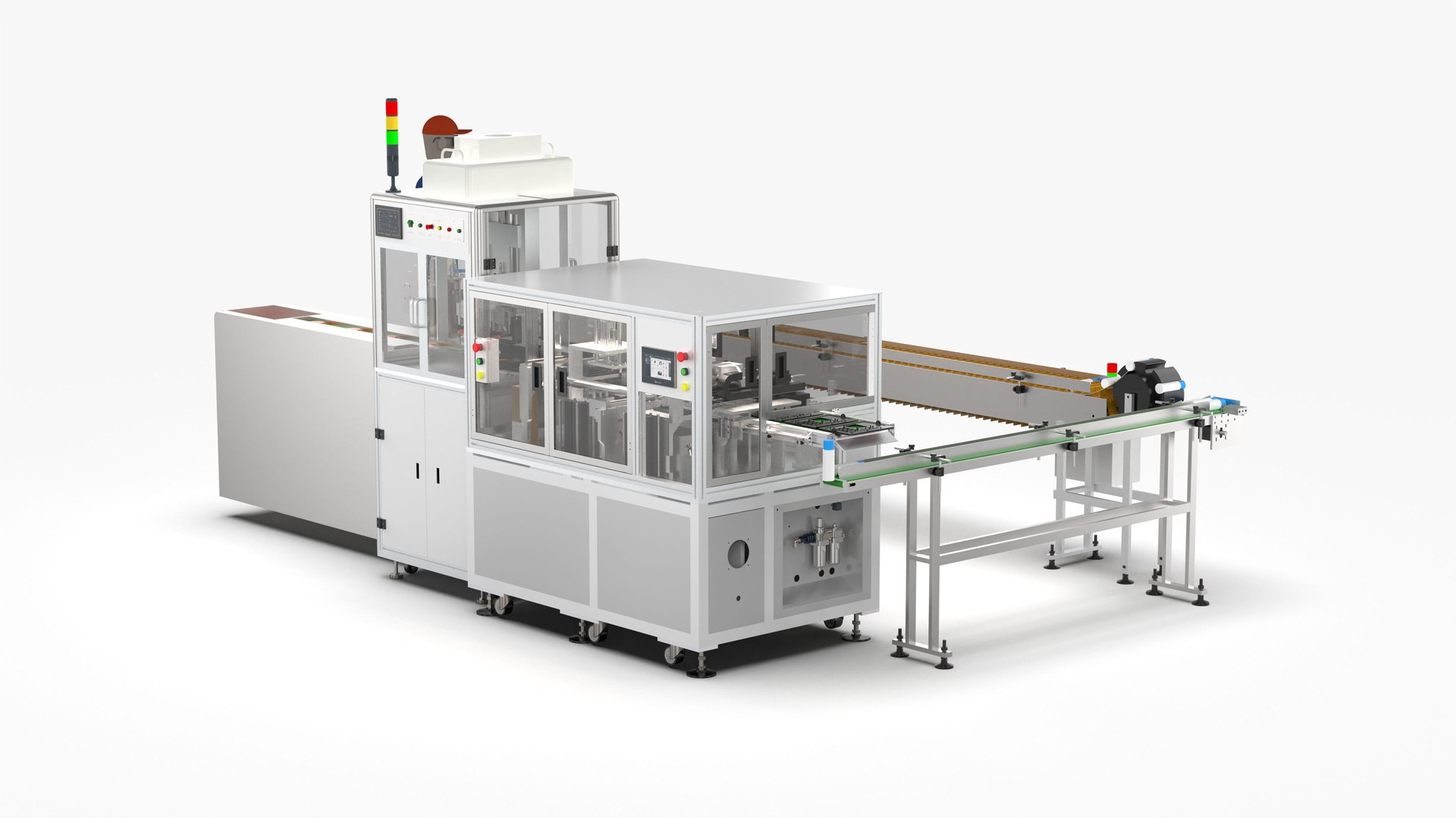 Automatic Candy Processing And Packaging Line 3D Model - TurboSquid 2065999