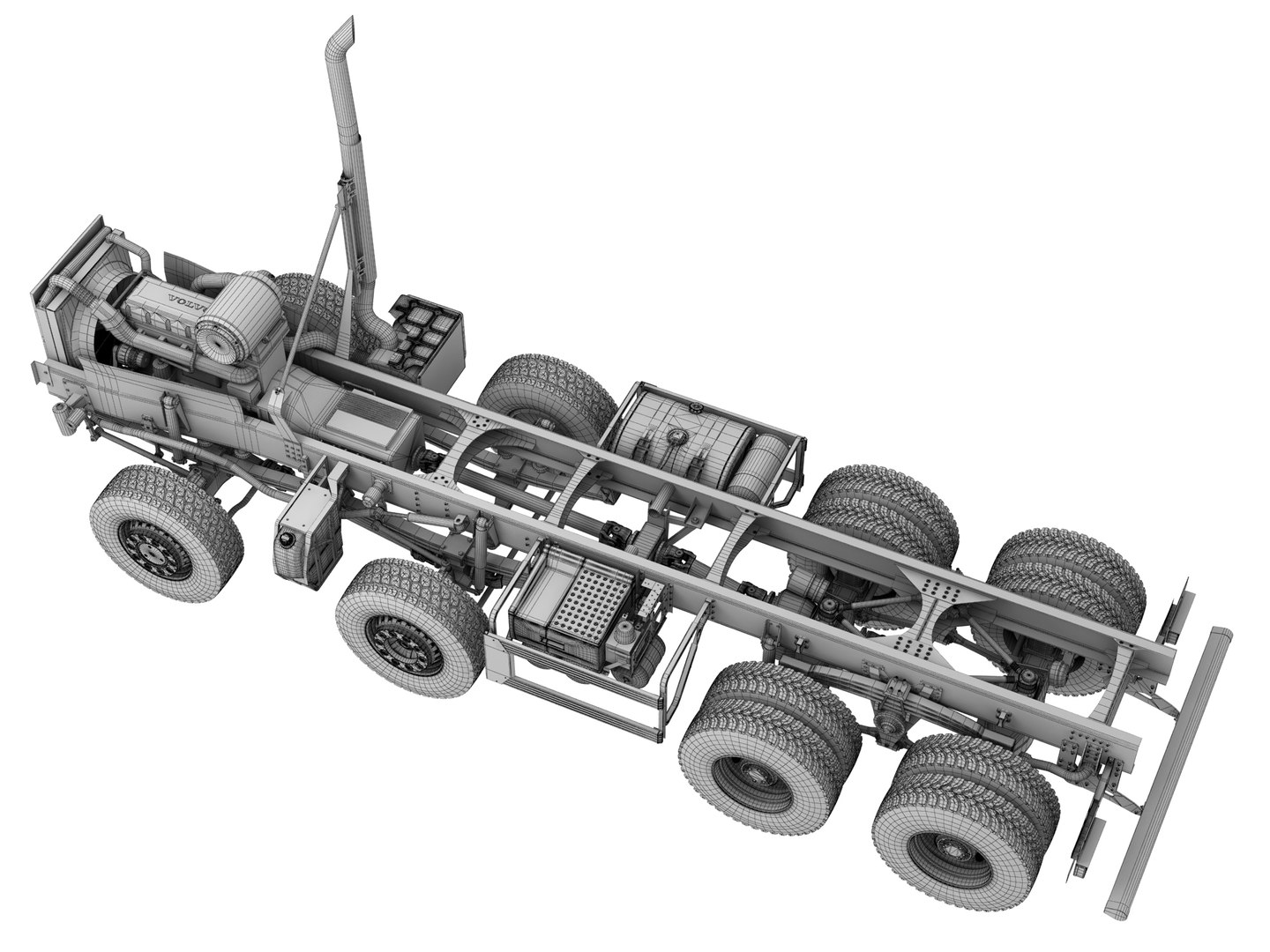 3ds Max Truck Chassis 8x4