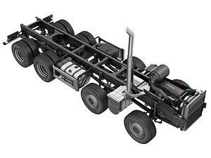 3ds max truck chassis 8x4