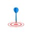 Blue Dart On Target 3D