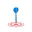 Blue Dart On Target 3D