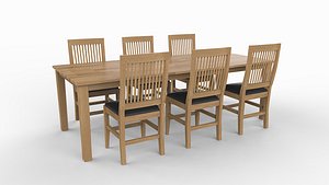 Large kitchen table with chairs