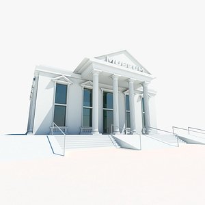 museum building symbol 3d model
