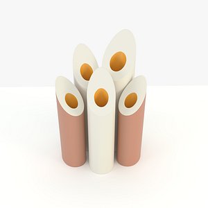 modern vases sliced egg 3ds