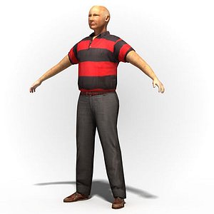 3d model man rigged