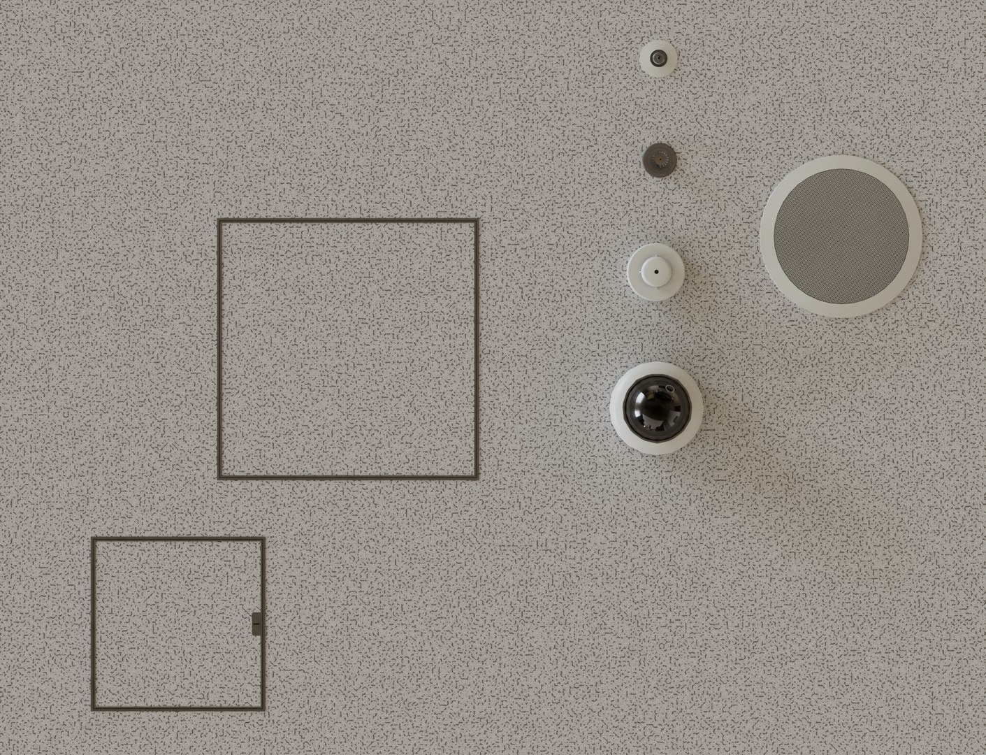 3D Low Poly Ceiling Access Hole Speaker Camera Fire Alarm Sprinkler https://p.turbosquid.com/ts-thumb/ba/UljWnB/pY/image01/png/1680258425/1920x1080/fit_q87/ba467c0af6548c059bf1458c69447cf6caae4a49/image01.jpg