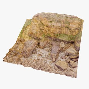 3D Coastal Cliff Scan 10 16K model