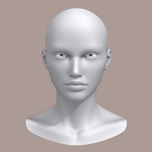 Female Head 3d Model