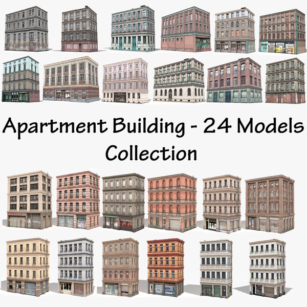 - apartment building 3D model