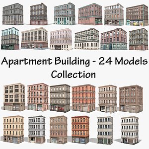 Apartment Building - 24 Models Collection