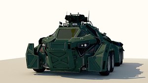 3D car military sci-fi model