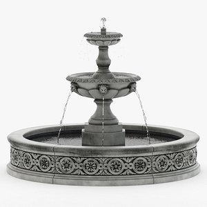 Fountain 01 PBR 3D model