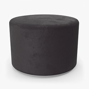 Round Fabric Ottoman Footstool