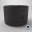 Round Fabric Ottoman Footstool