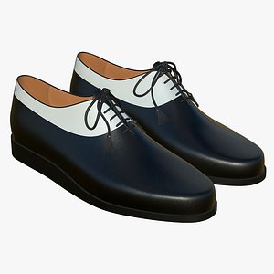 Leather Lace Up Shoes V10 3D model