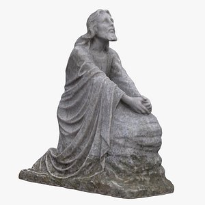 jesus praying statue 3D model