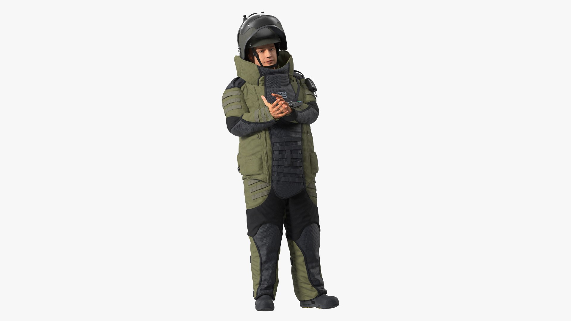 EOD 10 Bomb Suit Rigged for Cinema 4D 3D model preview