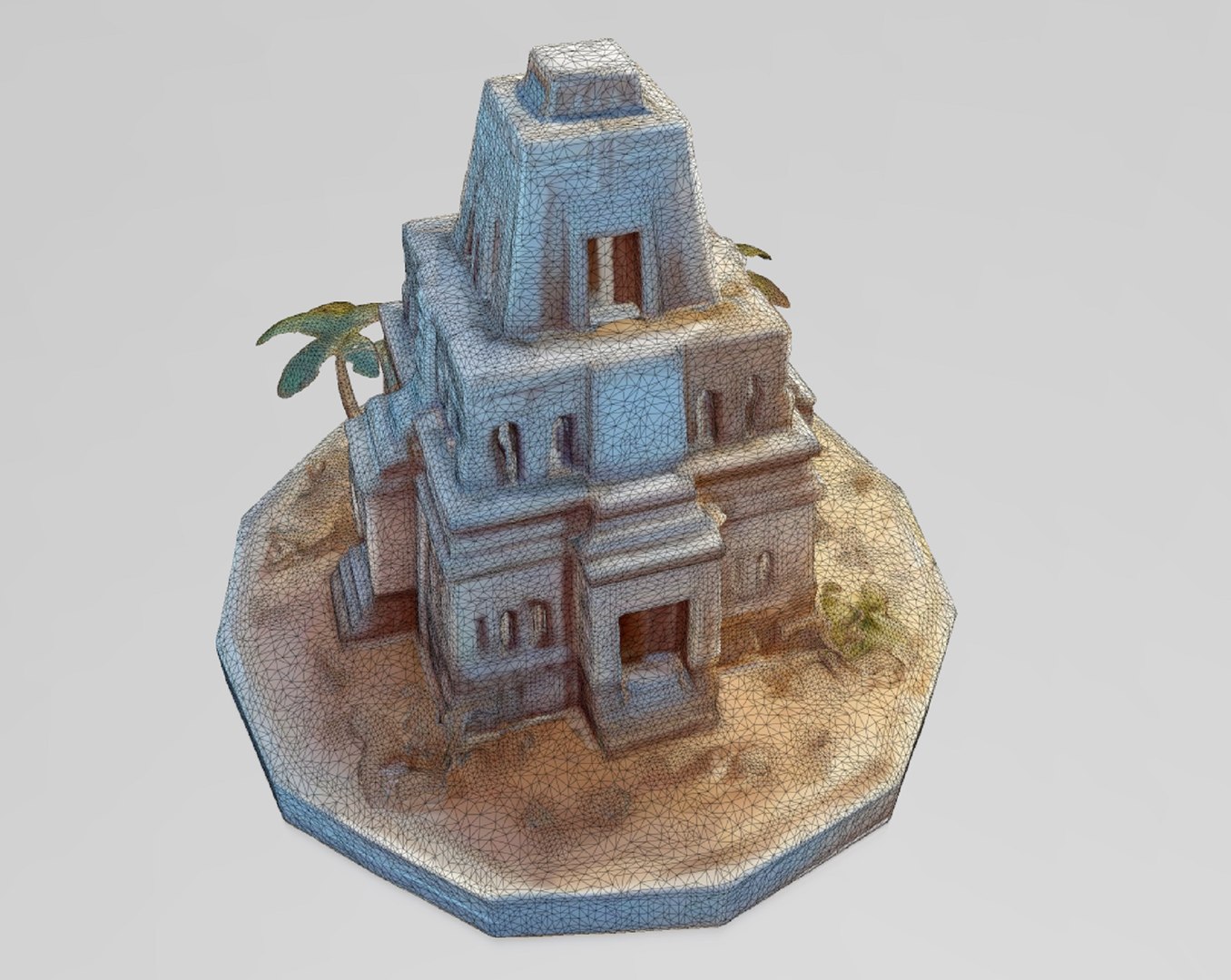 Ancient Egypt Houses Collection Chibi Cartoon Cel Shading Style Model ...