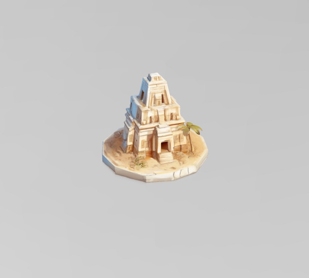 Ancient Egypt Houses Collection Chibi Cartoon Cel Shading Style Model ...
