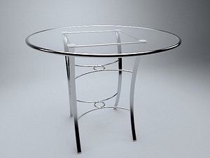 Glass round table