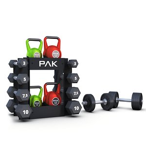 kettlebells dumbells dumbbells 3D