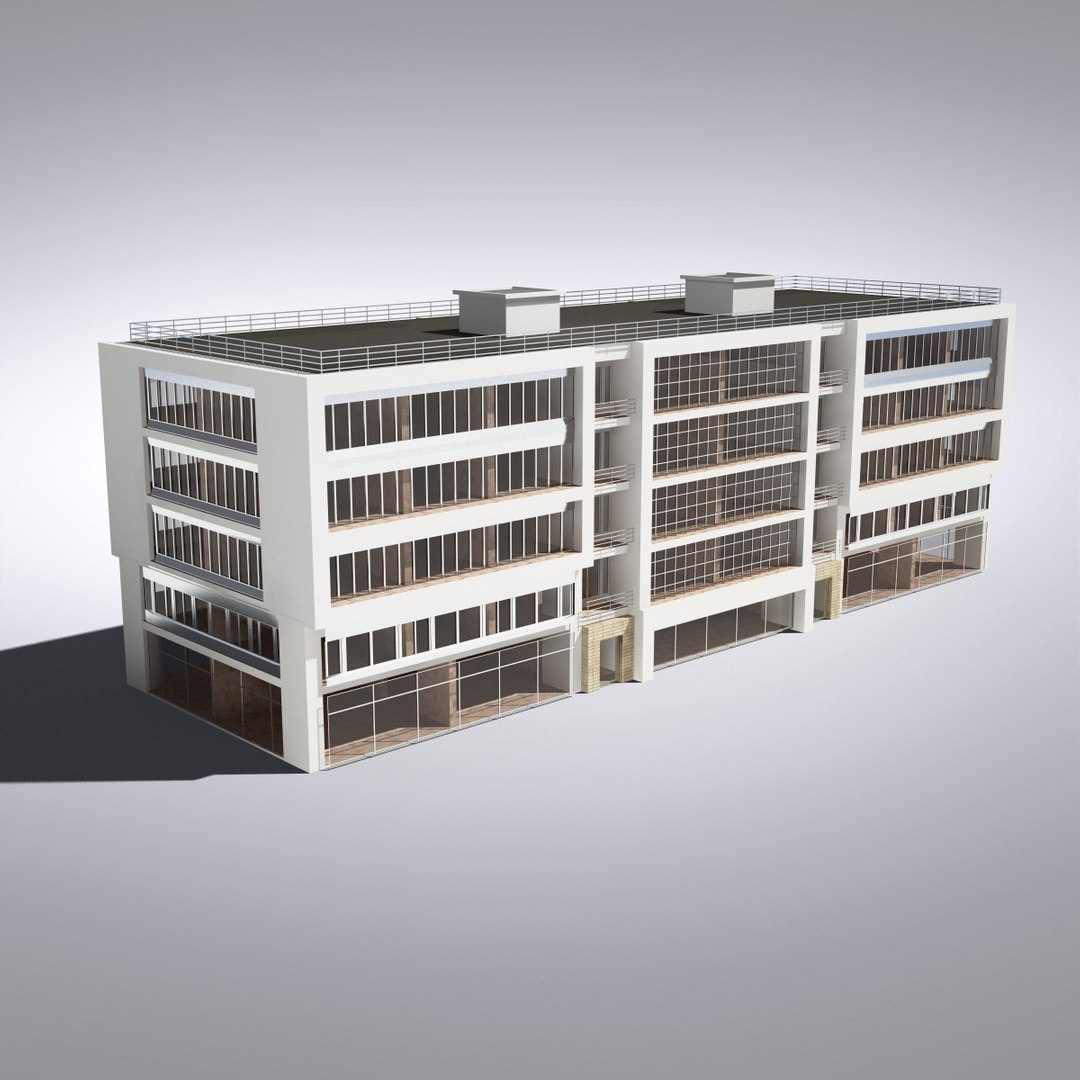 Modern Generic Building 3d Model