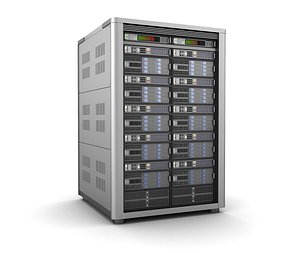 modern server storage database 3d model