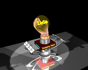 3D motion stand book logo