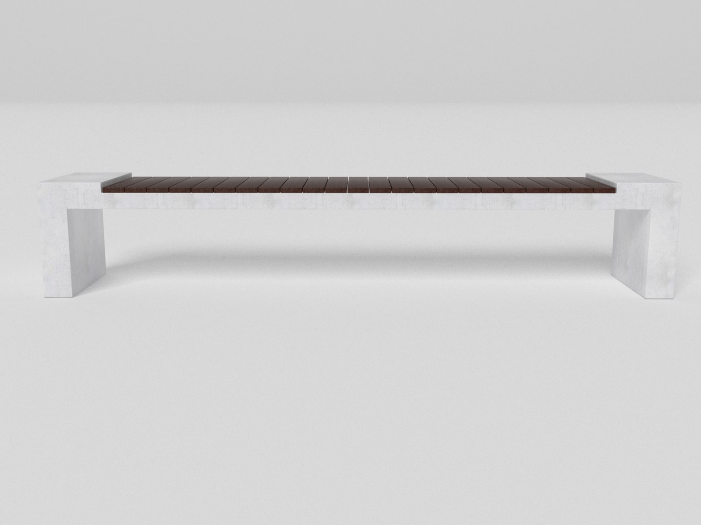 3d model bank bench