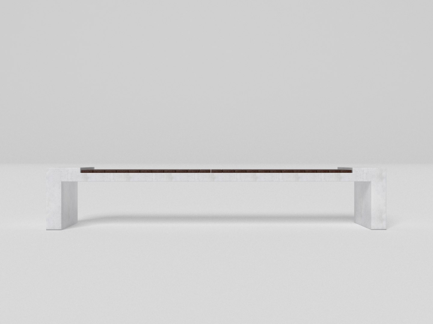 3d model bank bench