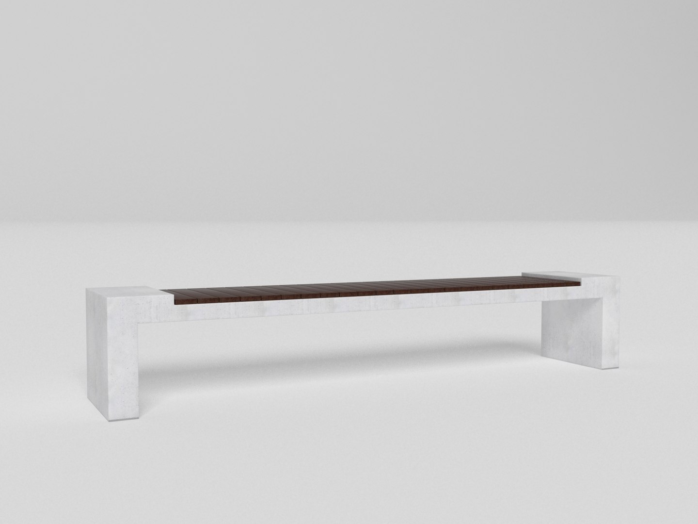 3d model bank bench