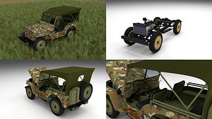 3d model military jeep willys hdri