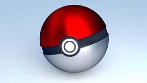 3d model of pokeball pokemon