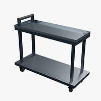Two Tier Service Cart 1350x550mm Configuration 04