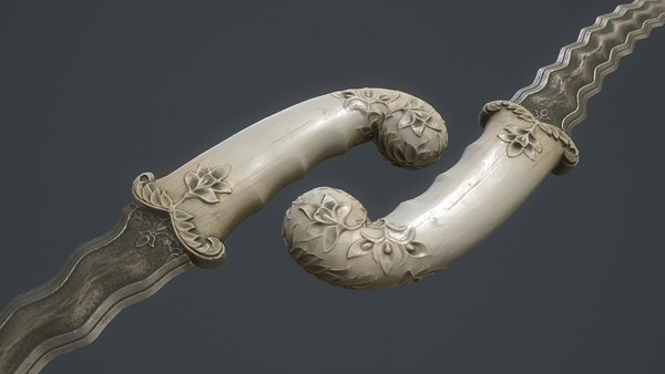 3D ornate indian dagger