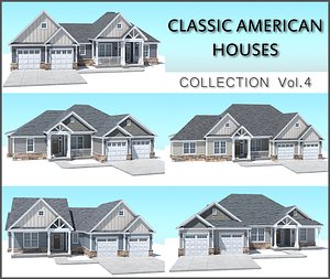 Classic American Houses Collection Vol 4 3D model