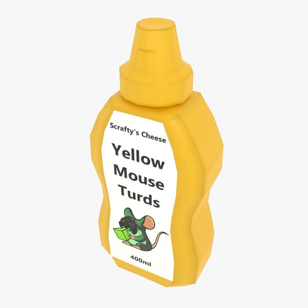 modelo 3d Lo Poly Mustard Bottle - TurboSquid 2052989