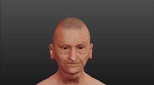 old lady character rigged 3D model