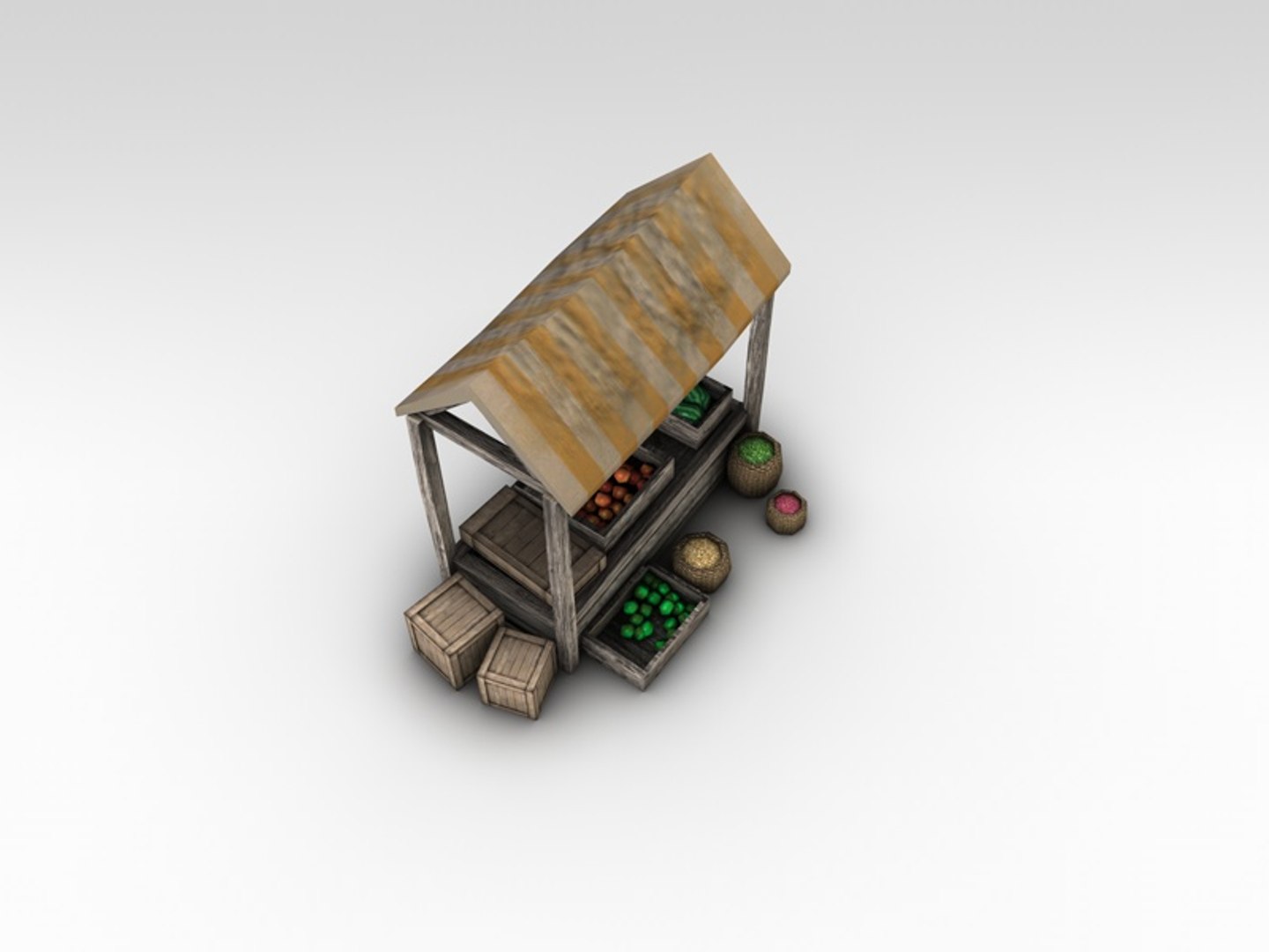 3d Model Market Stand
