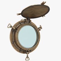 Antique Salvaged Brass Porthole