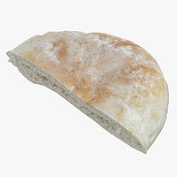 Pita Bread Half - Raw Scan