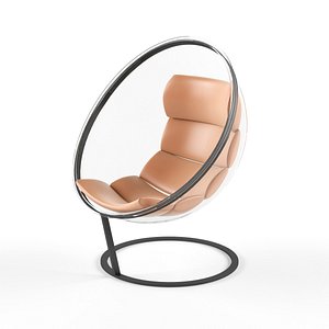 3d model glass bubble chair