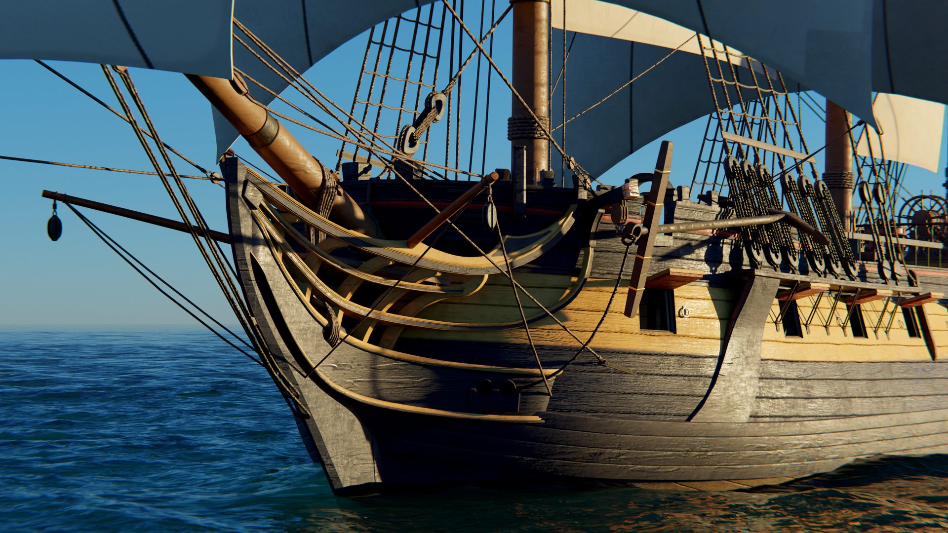 HMS Surprise 3D model https://p.turbosquid.com/ts-thumb/bc/B8rudj/FY/surprisebowalternatescene/jpg/1689593927/1920x1080/fit_q87/251145e890123ec68ddfebc31daae9f3e092e012/surprisebowalternatescene.jpg