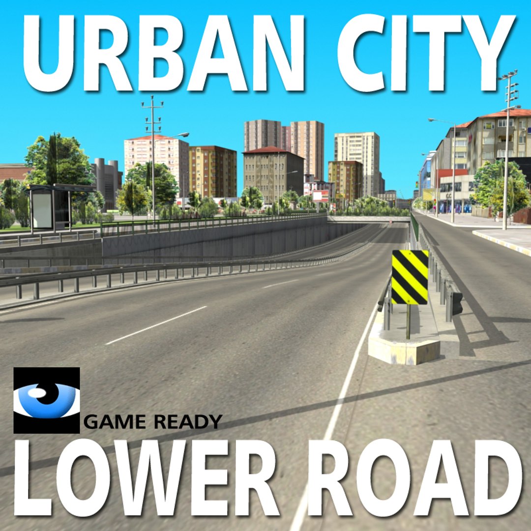 3d urban city lower road