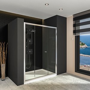 shower cabin bathroom 3d model