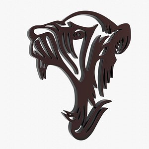 Tiger - Wall Art 3D model 3D