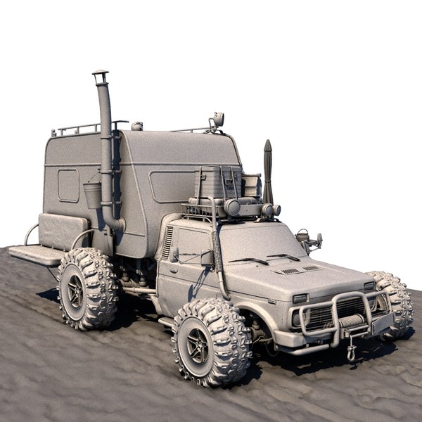 3D post apocalyptic caravan truck model - TurboSquid 1327152